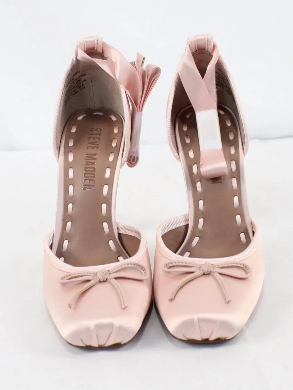 Steve Madden Larina Pink Satin Lace-up Stiletto Pump Bridesmaid Party Prom Night - Picture 1 of 5